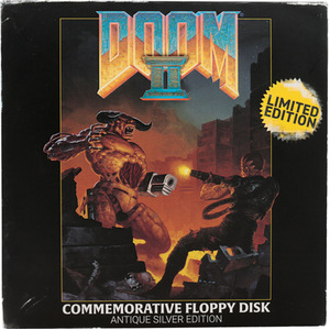 Doom II Floppy Disk Replica Antique Silver Edition