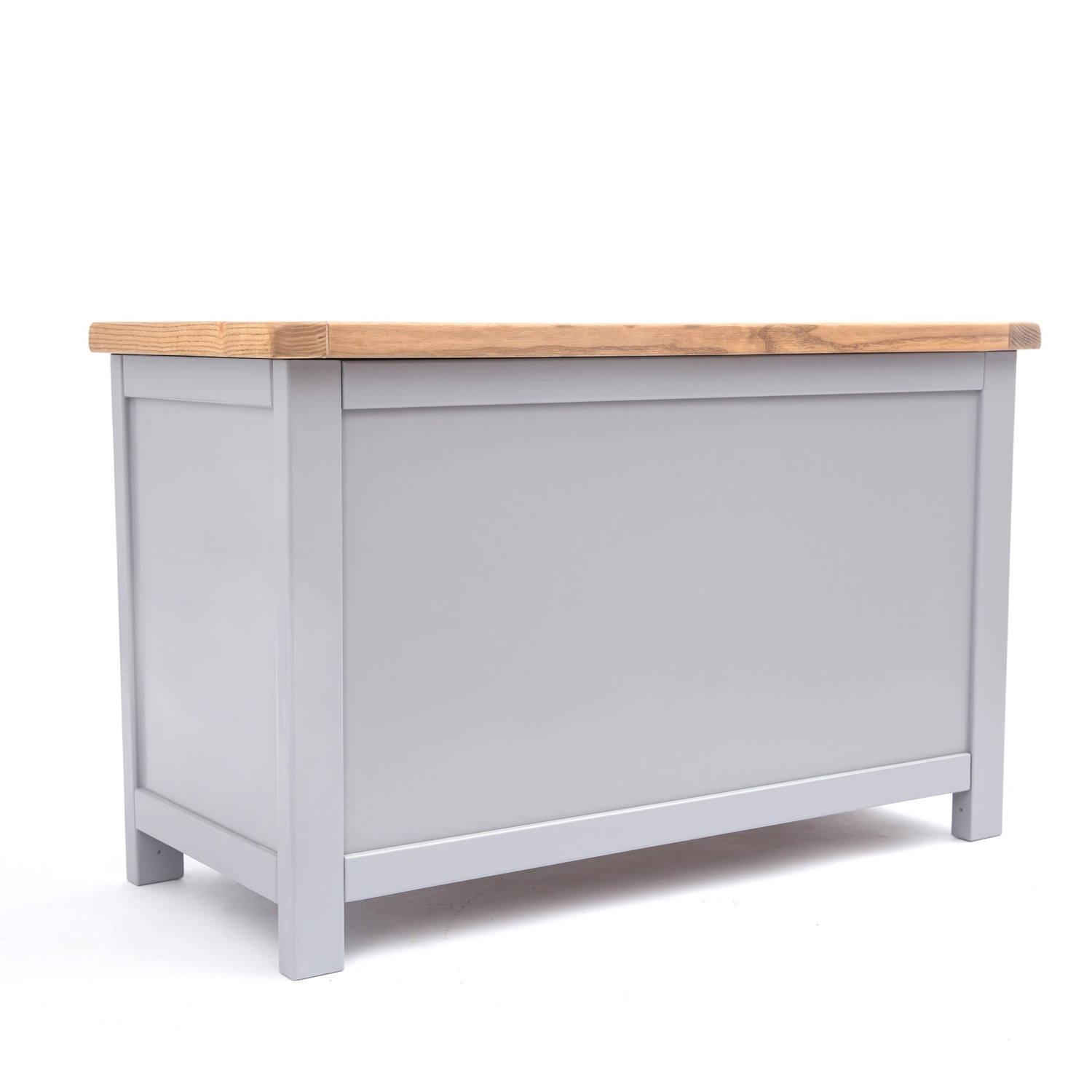 B&Q - Mirano Grey Blanket Box Ottoman - Image 2