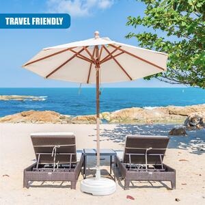 Parasol Base Stand 13L, Set of 2 – Round, Fill with Water or Sand
