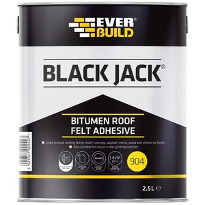 Everbuild Black Jack 904 Bitumen Roof Felt Adhesive 2.5 litre