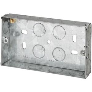 Dencon Metal Back Box 2-Gang 25mm