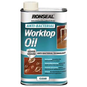 Ronseal Anti-Bacterial Worktop Oil 1 Litre - Silver Guard Technology