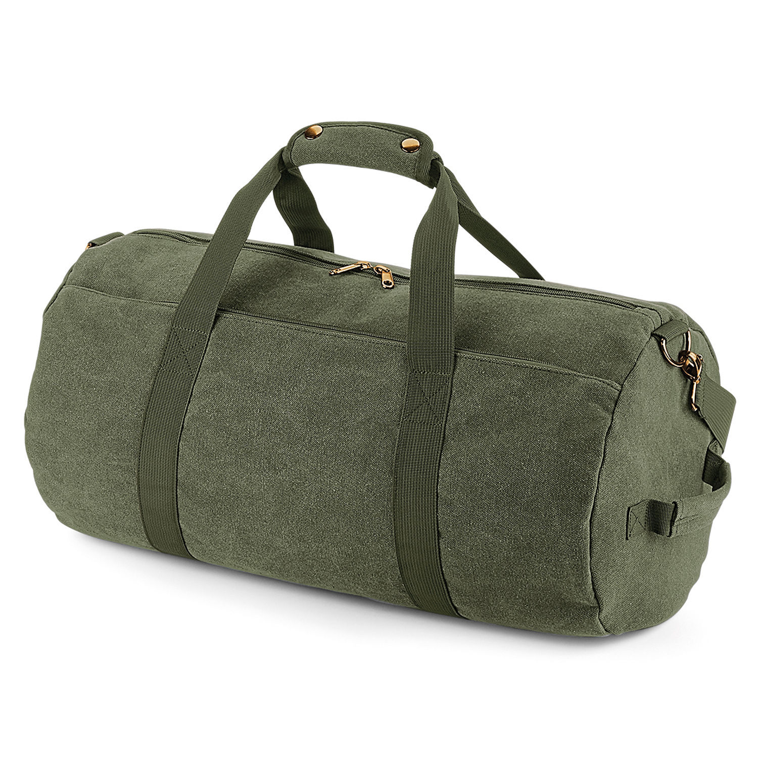 Bagbase Vintage Canvas Barrel Bag - Vintage Military Green