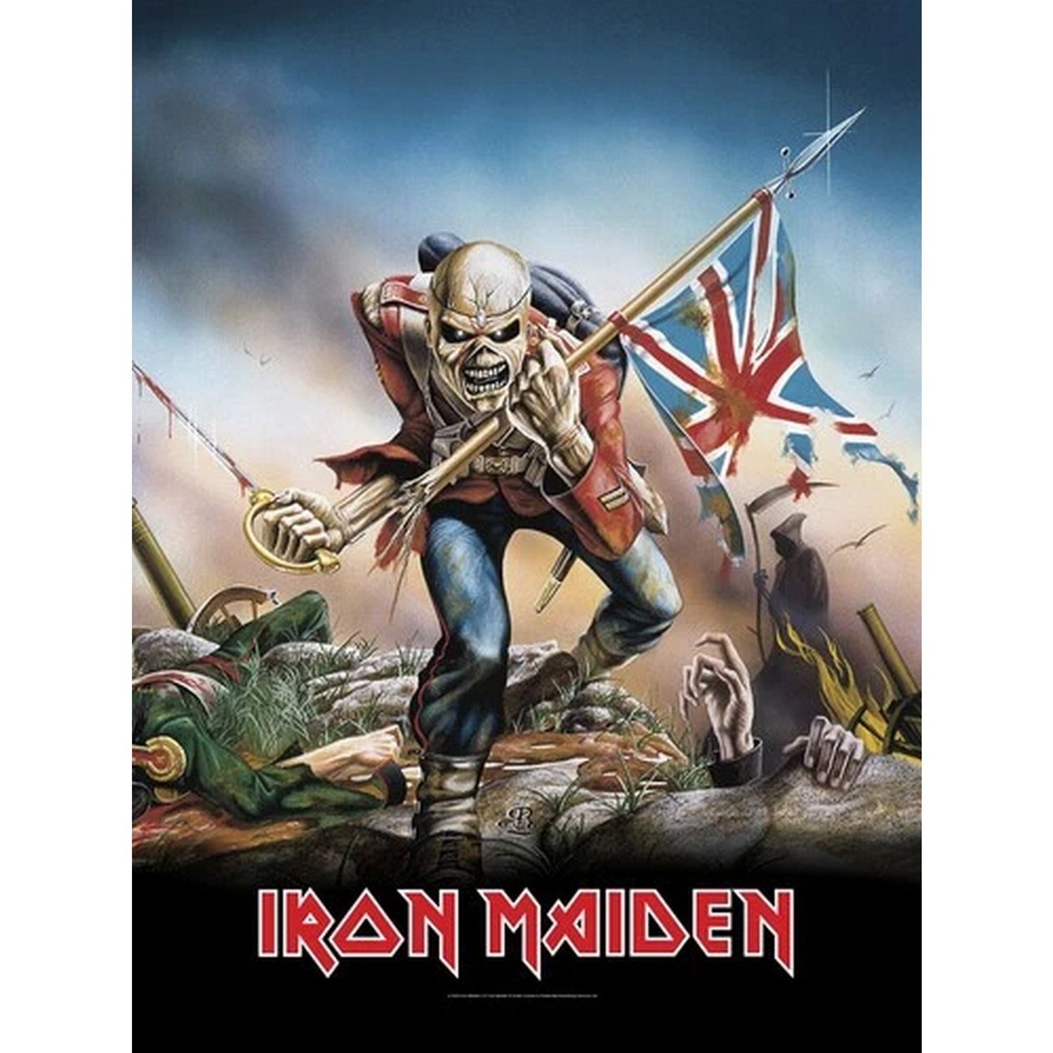 Iron Maiden The Trooper Sherpa Fleece Blanket - Multicoloured / Single