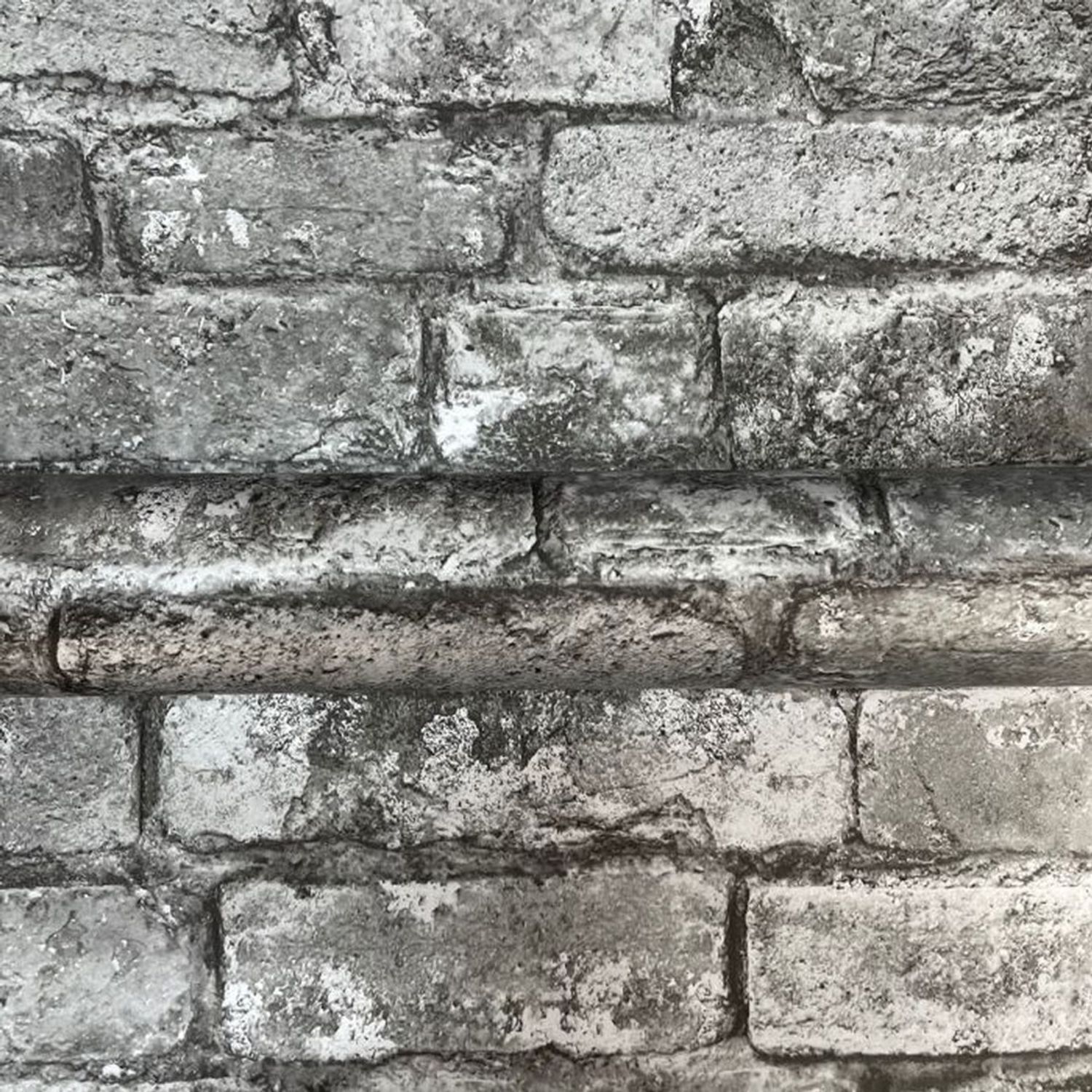 Fine Decor Brick Effect Wallpaper - Charcoal