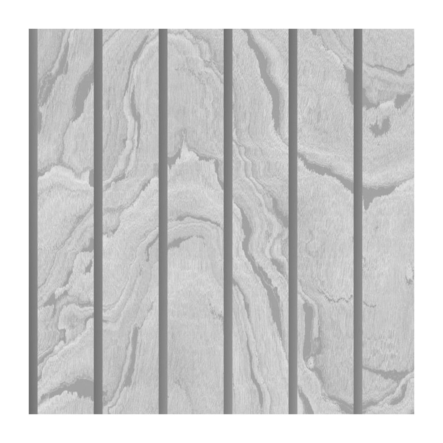 Muriva Unisex Silver Woodgrain Effect Wallpaper In - Image 2