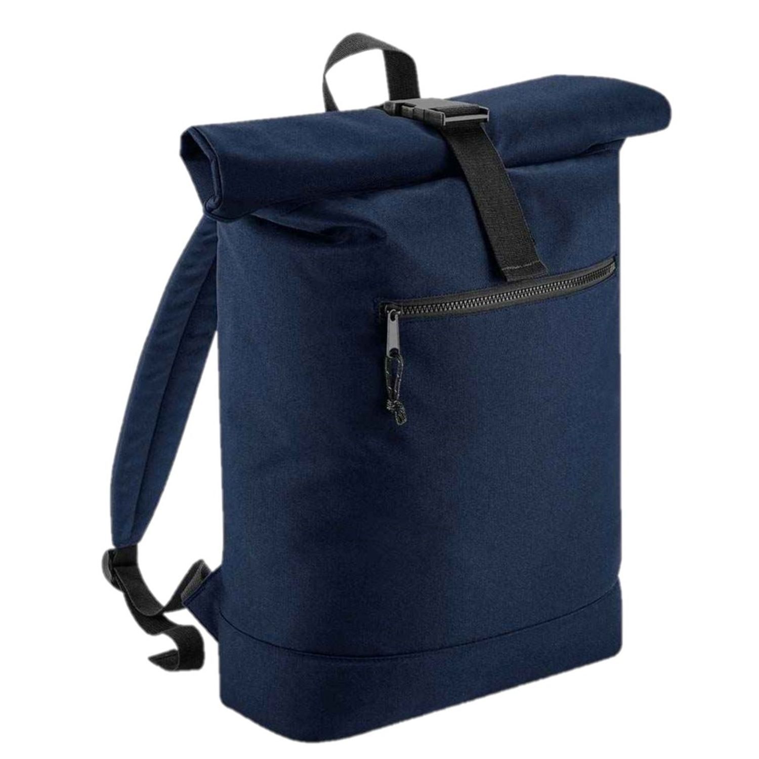 Bagbase Unisex Recycled Roll-Top Backpack - Navy