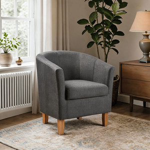 Charcoal Home Source Bedford Small Padded Tub Chair shot 15859164