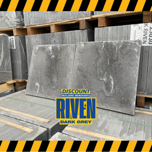 60 x Peak Riven Utility Slabs 450 x 450 mm Dark Grey