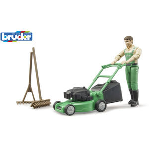 Bruder bworld Gardener with lawn mower and equipment Detailed Vehicle & Playset Model