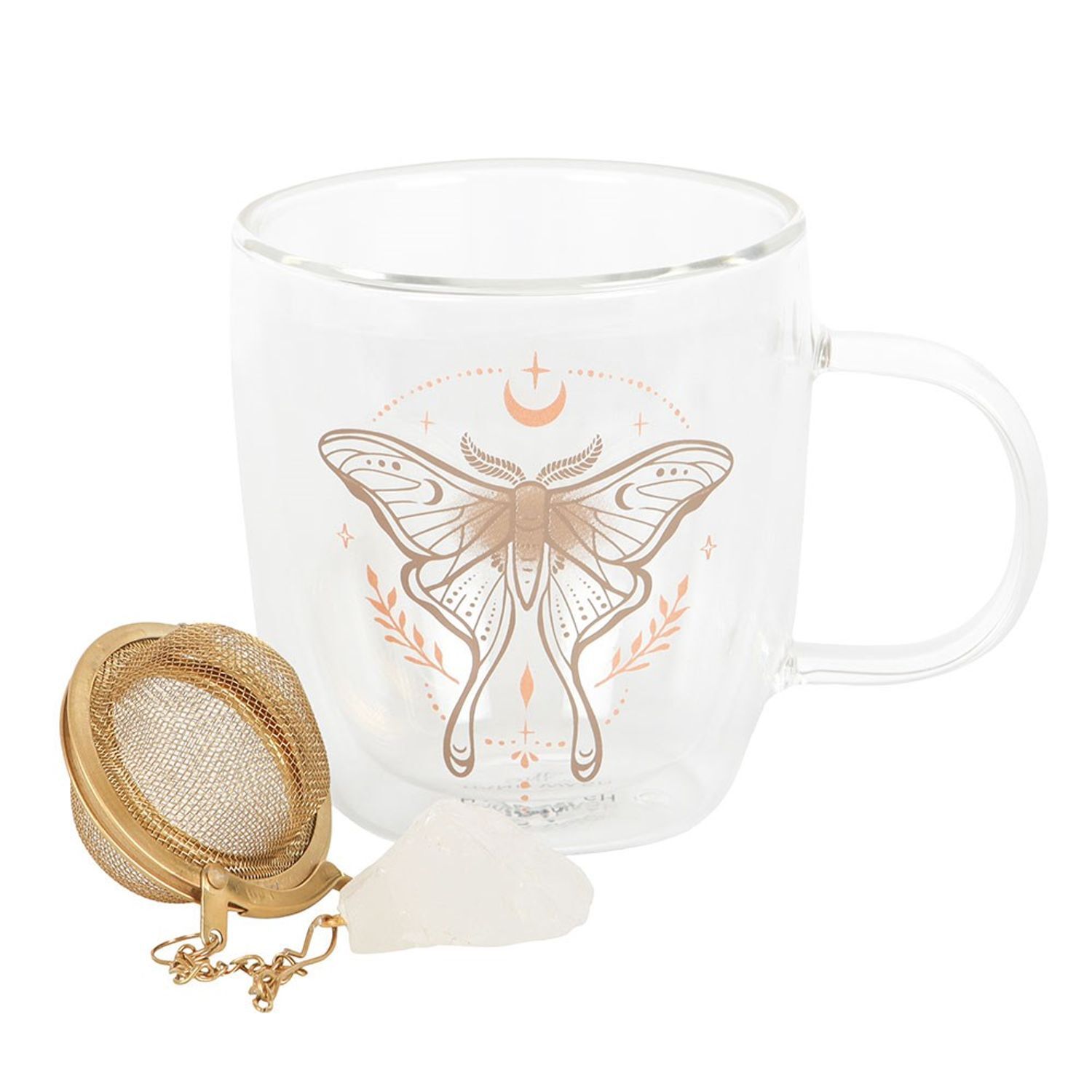 Something Different Luna Moth Double-Walled Mug Set - Multicoloured