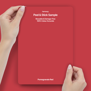 Hemway Interior Paint Sample, Pomegranate Red, Peel & Stick Swatch