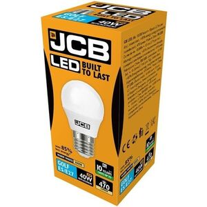 JCB LED Golf 470lm Opal 6w Light Bulb E27 2700k