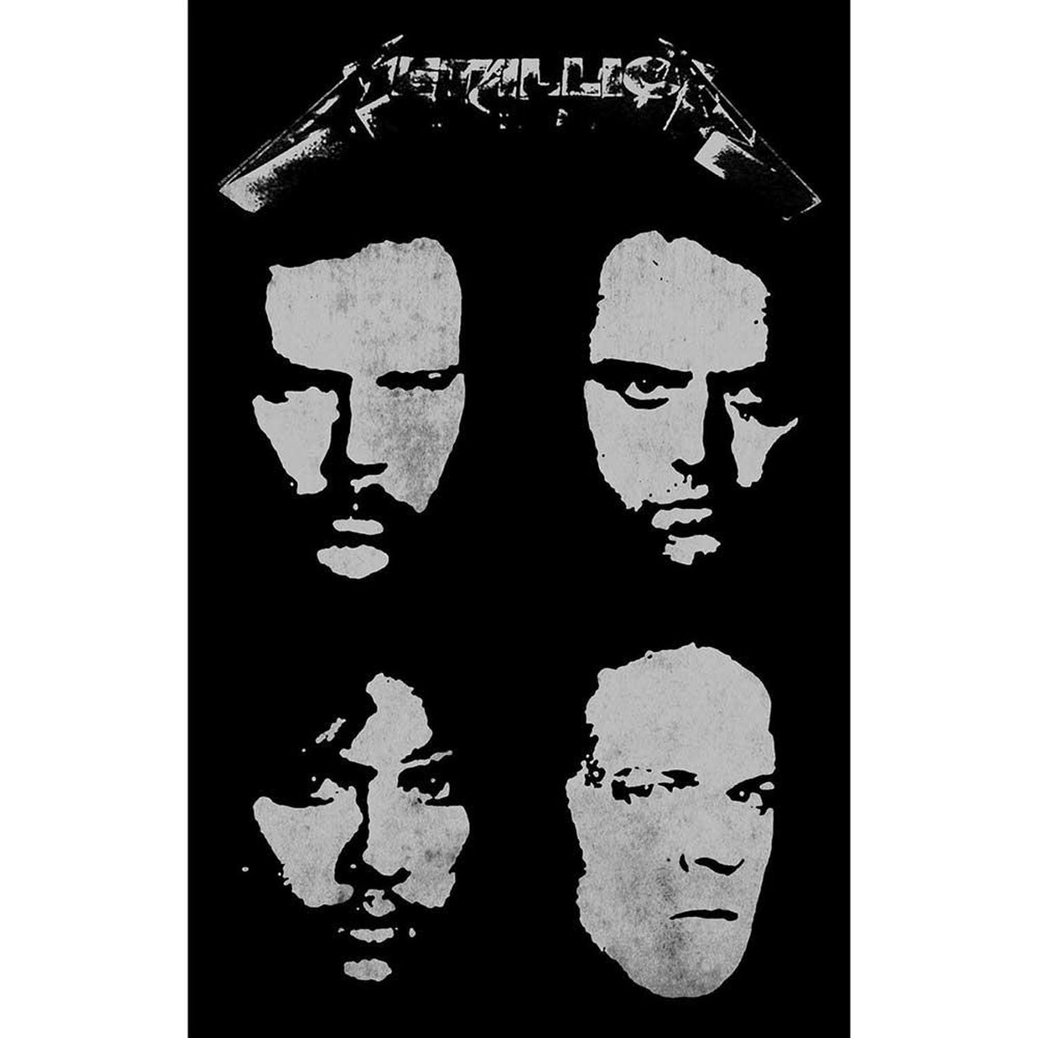 Metallica Black Album Textile Poster - Black/White