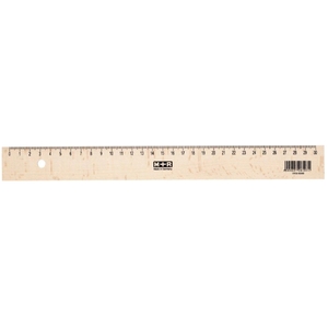 30cm Beechwood Ruler with Steel Edge - Untreated, Toxin-Free, Metric (mm/cm)