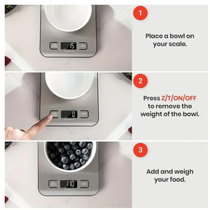 Digital Kitchen Scale 10kg LCD Stainless Steel Tare Function