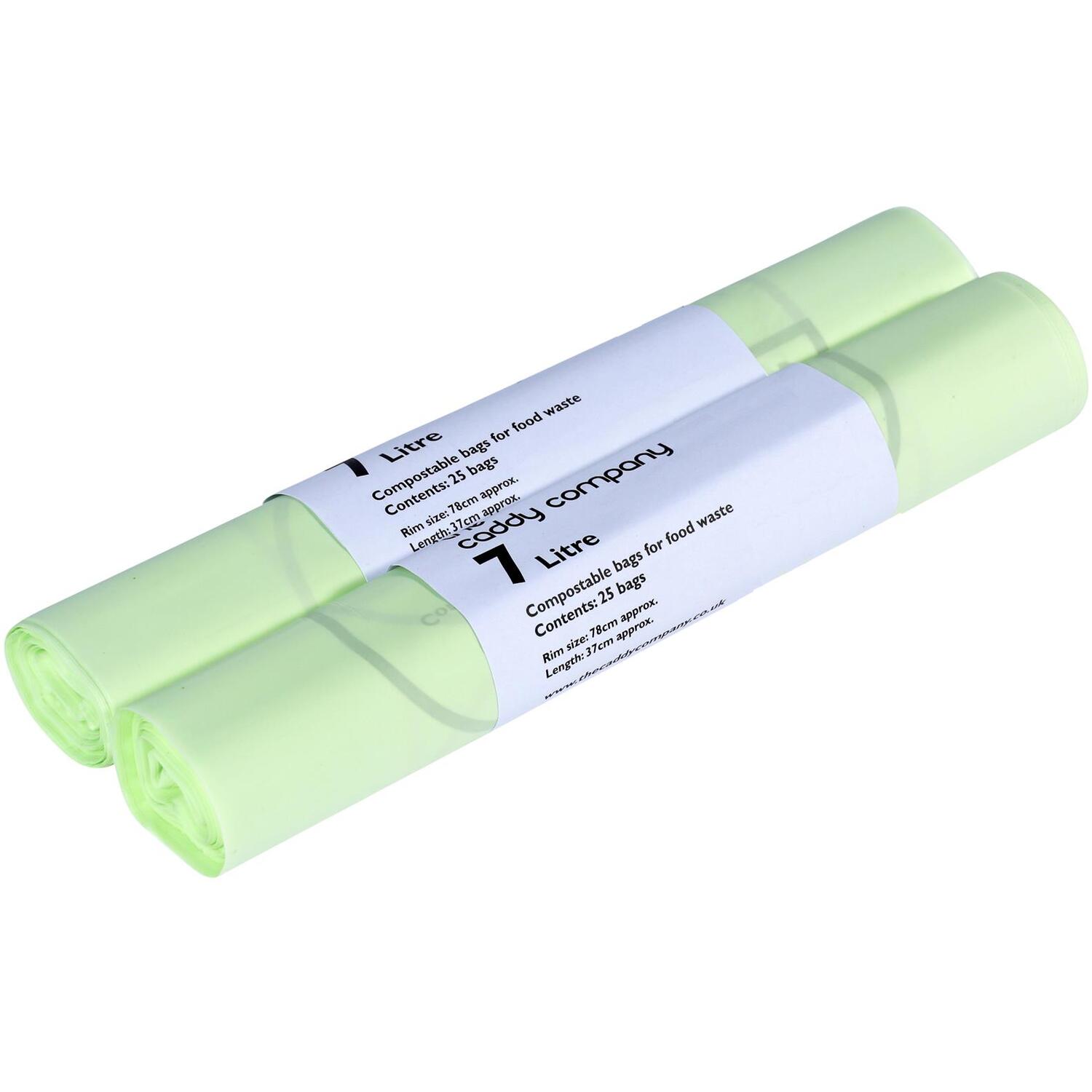 The Caddy Company 7L Compostable Bags - 2 Rolls Green - Image 3