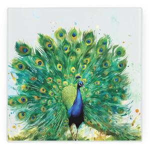 Peacock Glass Hot Pot Stand - Heat Resistant Non-Slip Trivet