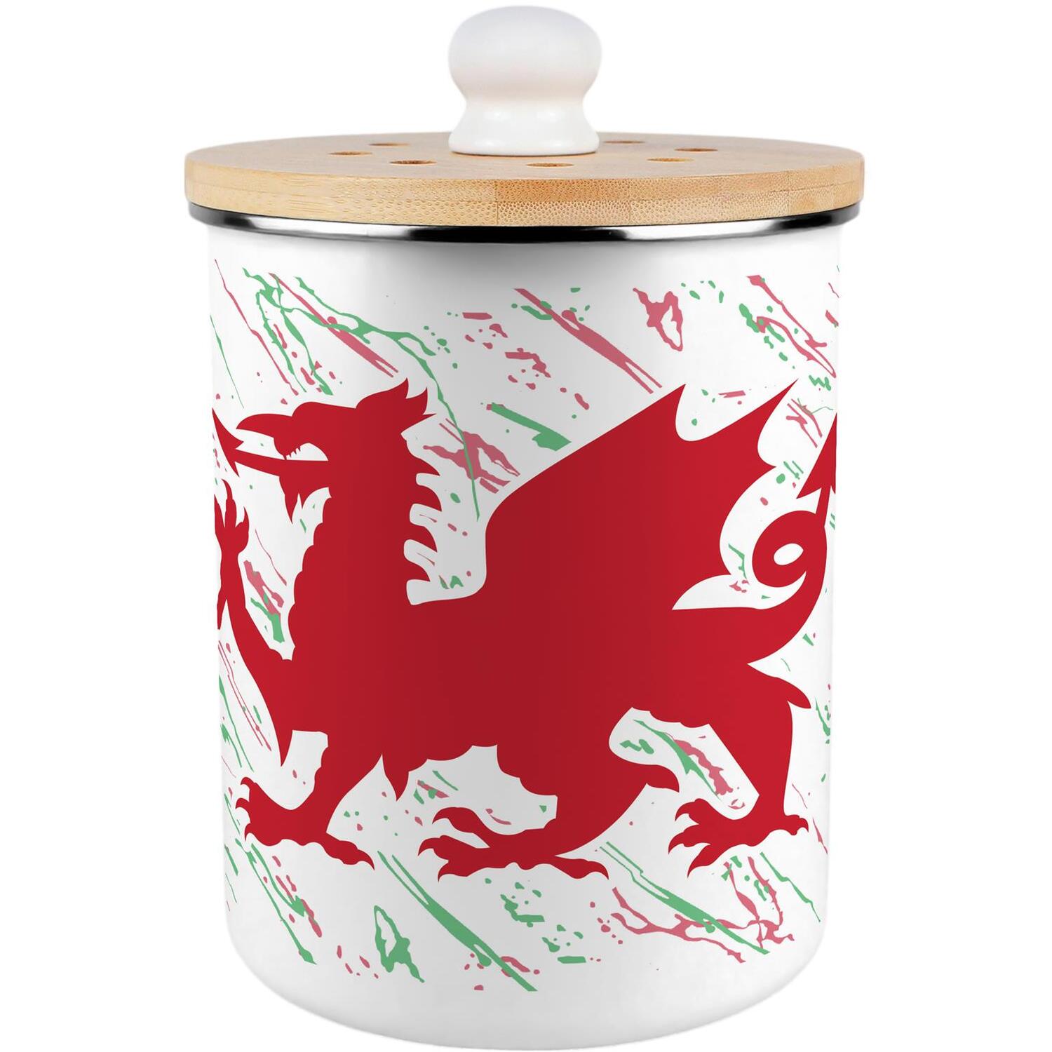 B&Q - Welsh Dragon Food Waste CaddyEnamel 2L Kitchen Compost Bin - Image 2