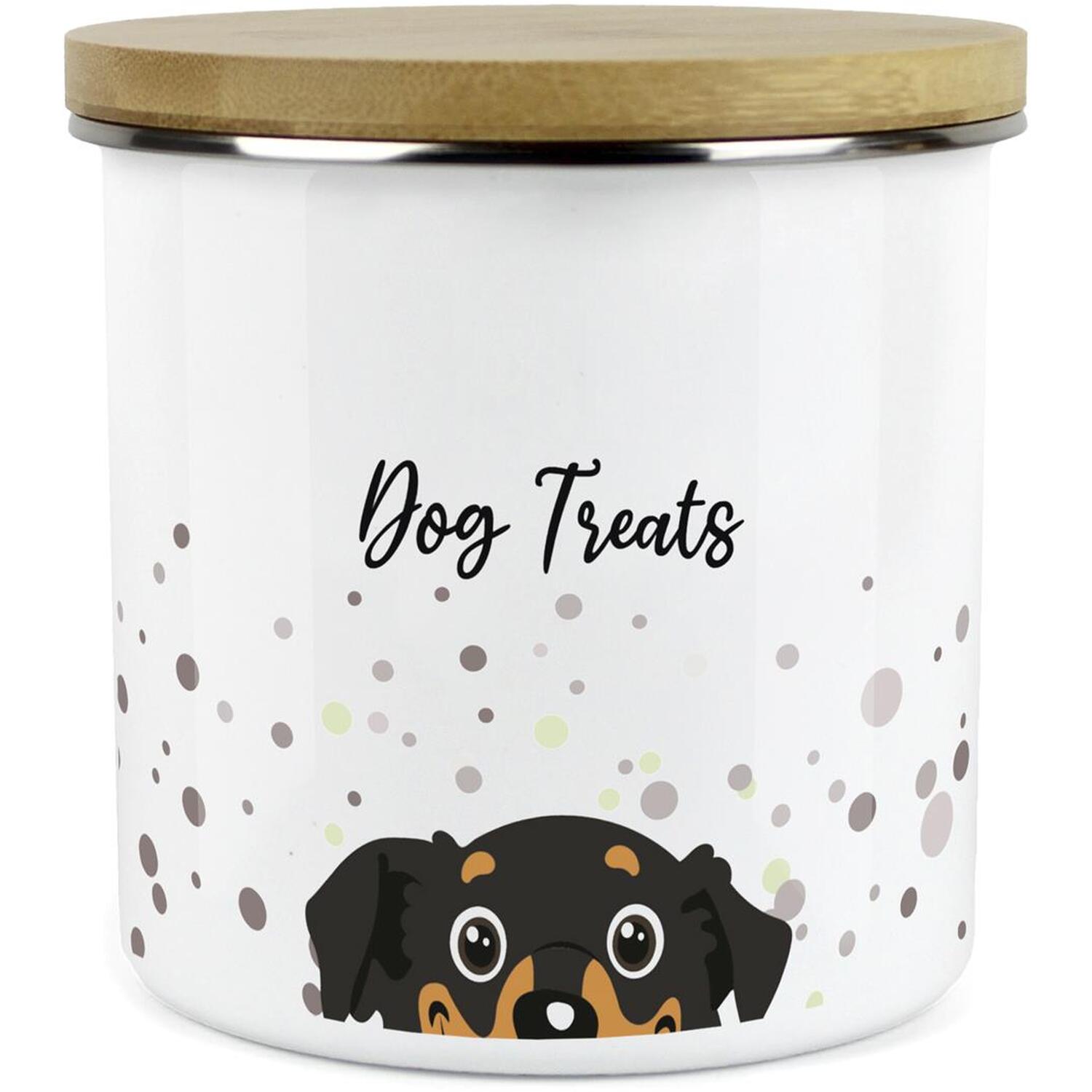Purely Home Dog Treats Large Storage Canister - White