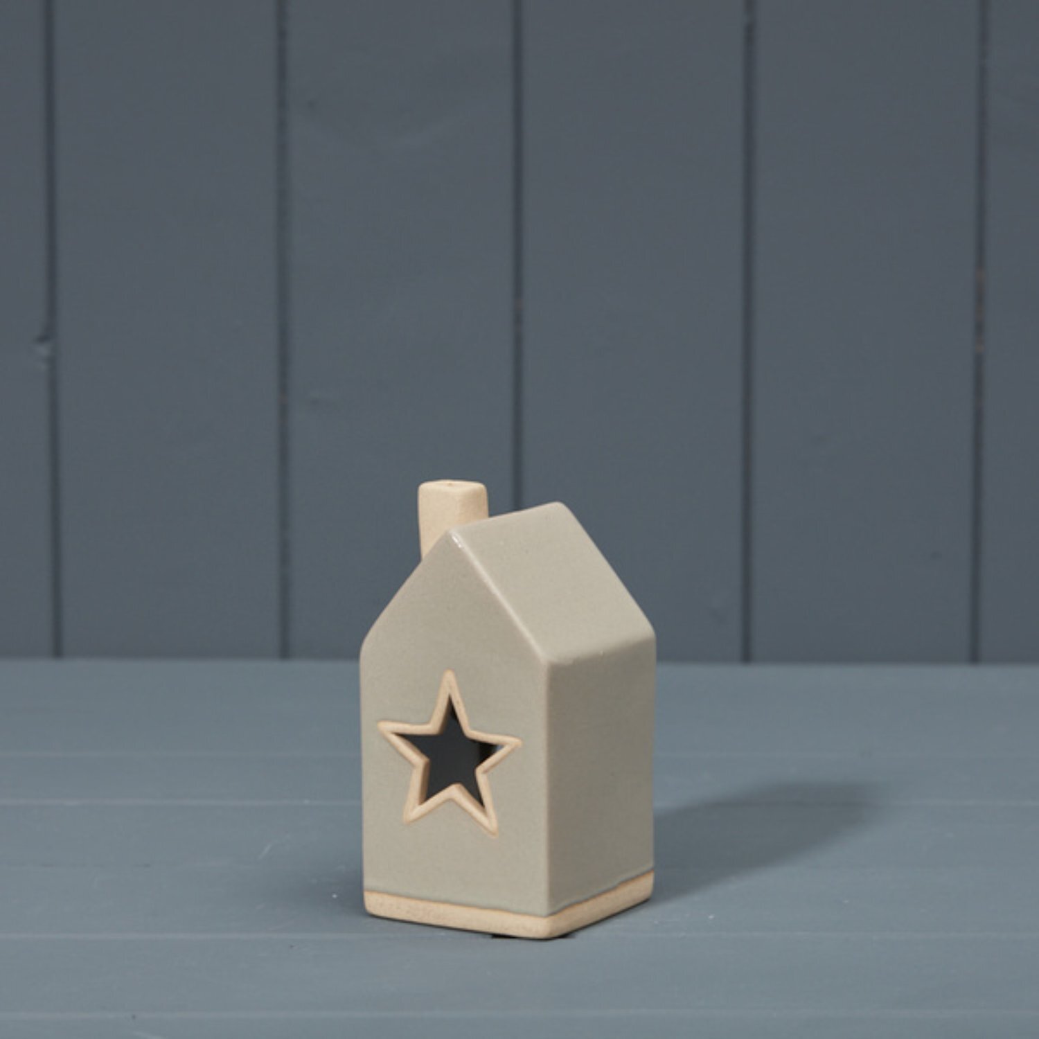  - Elegant Cream Ceramic House Tealight - Image 3