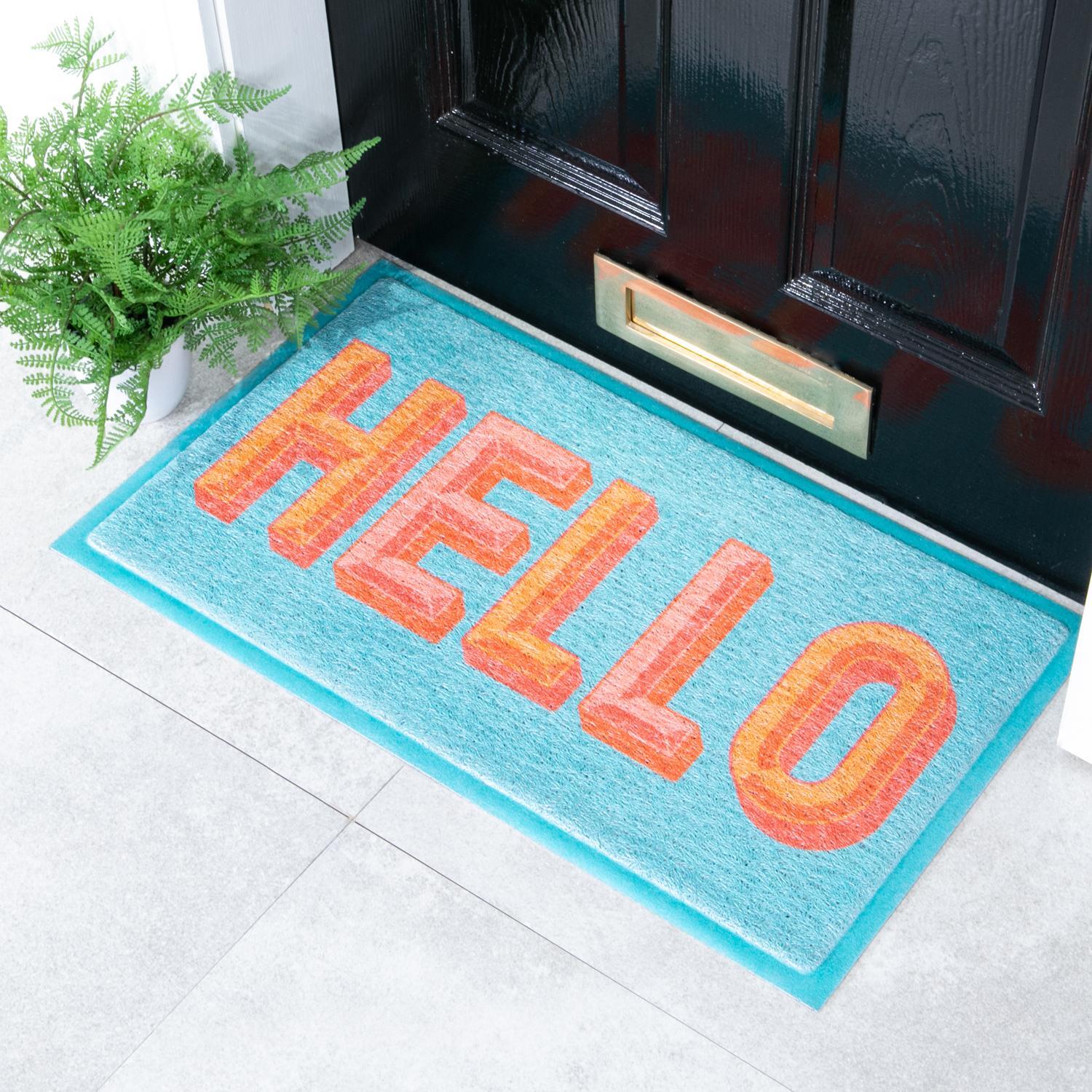 Artsy Mats Hello Doormat - Blue