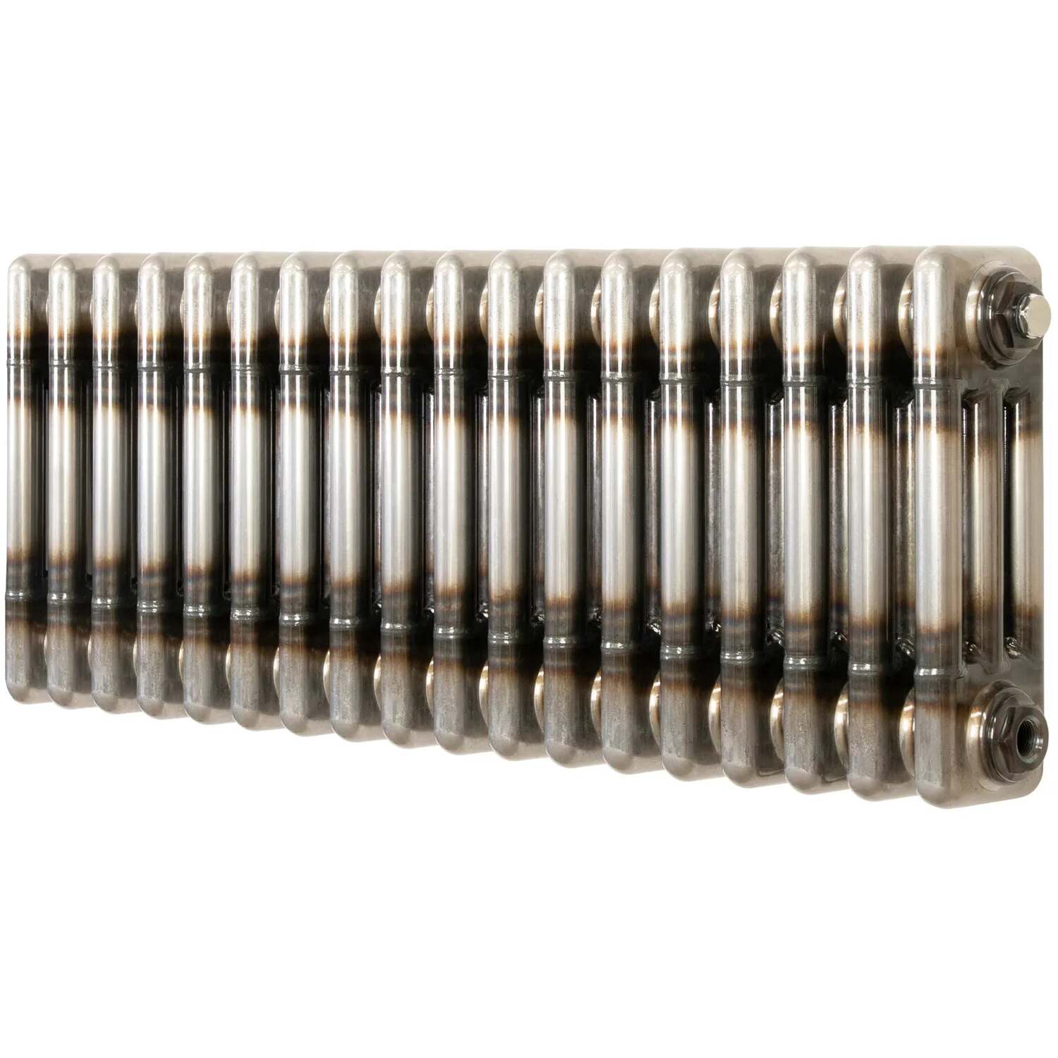 Monstershop Traditional 3 Column Radiator - 300 x 830mm - Raw Metal in Silver - Image 2