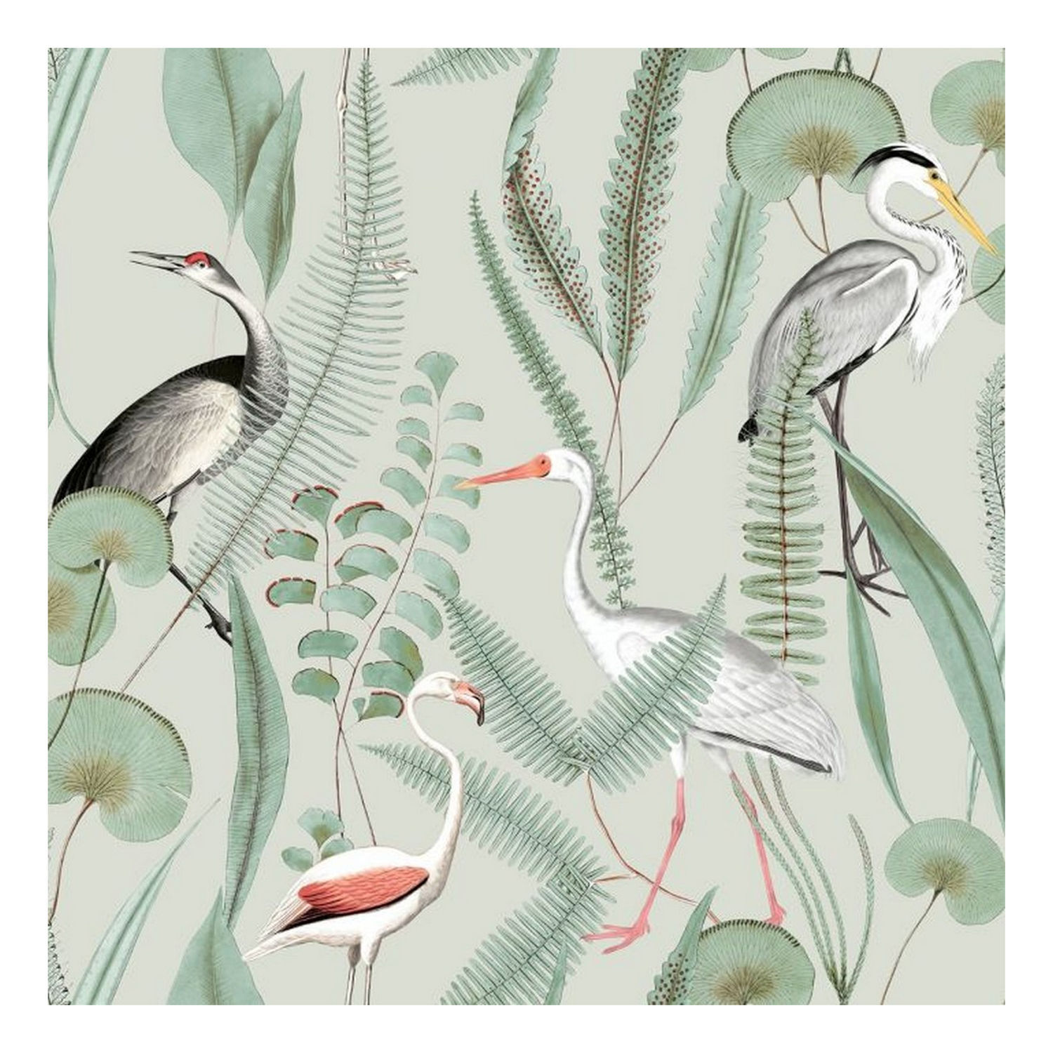 Muriva Eden Collection Kivu Wallpaper - Olive