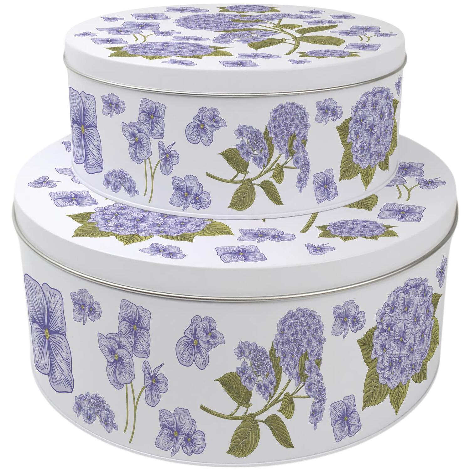 Image of Lilac Hydrangea Cake Tin Set -&hellip;