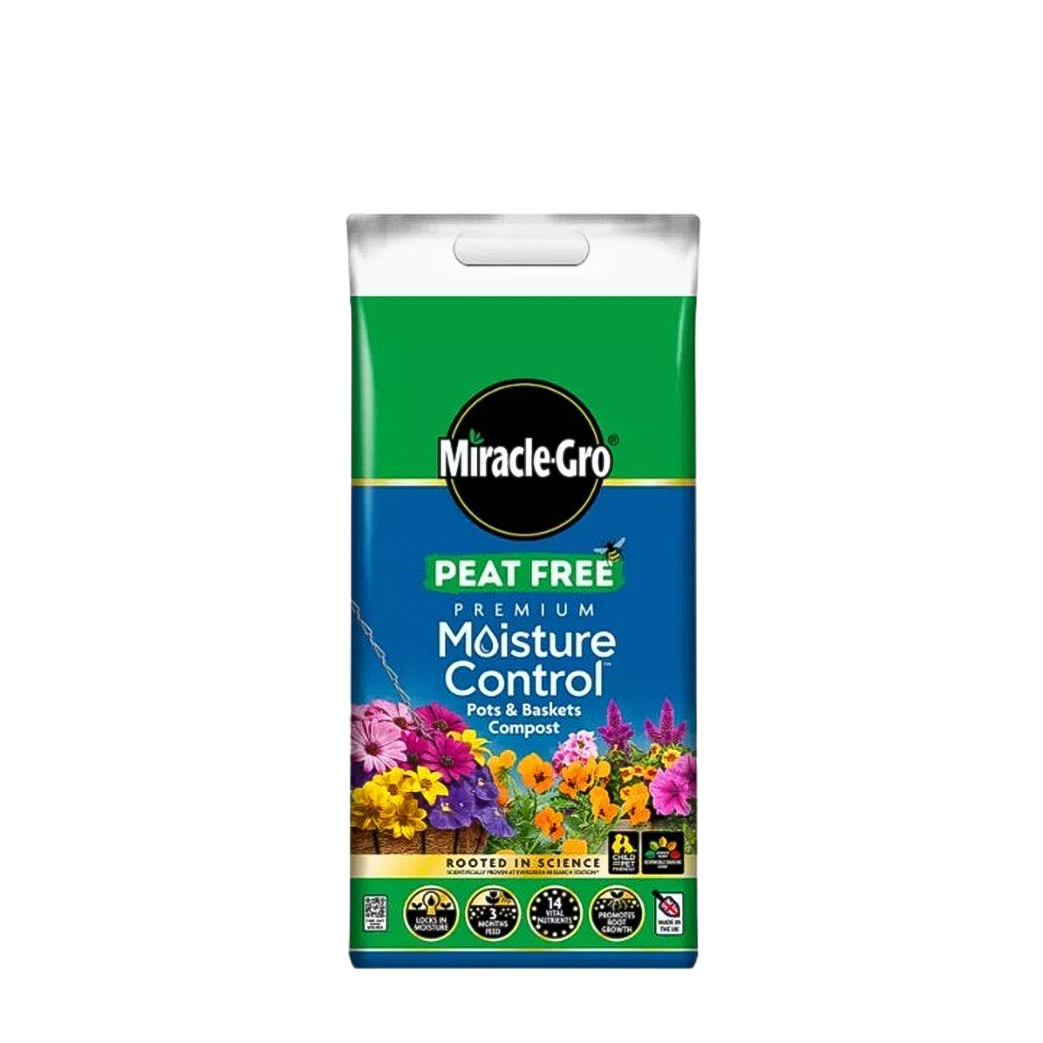 Miracle Gro Peat Free Premium Moisture Control Compost - Brown