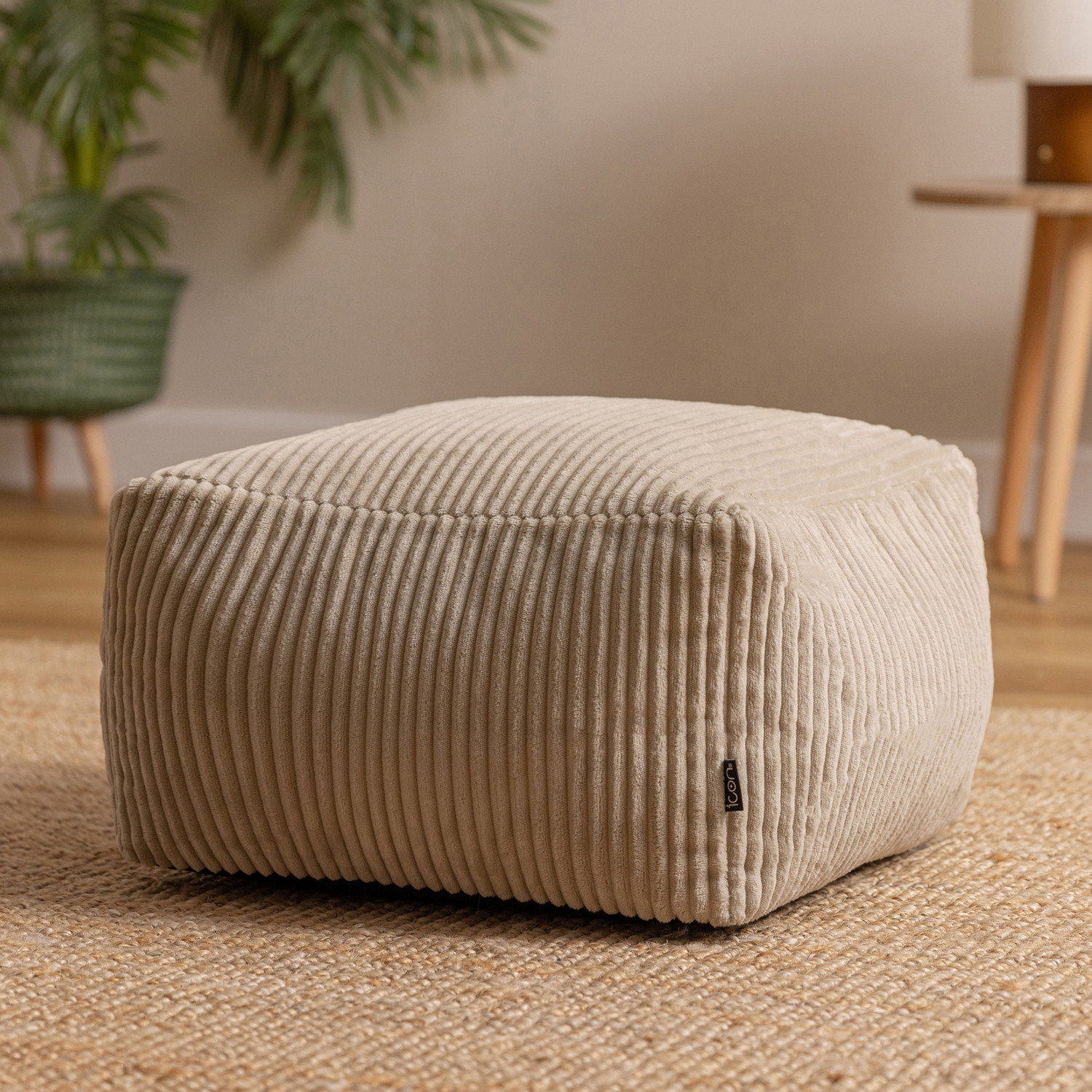 Icon Cord Footstool - Stone