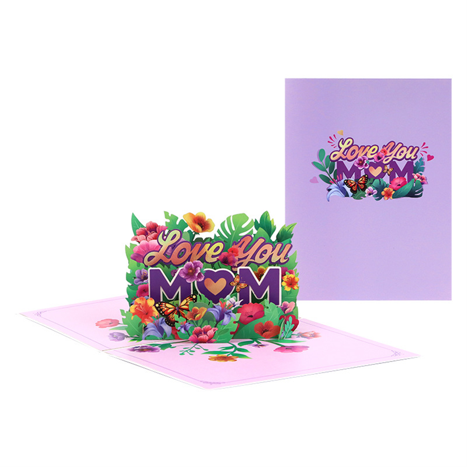 Purple Petals for MOM 3D Pop Up Mother's Day Card - Image 2