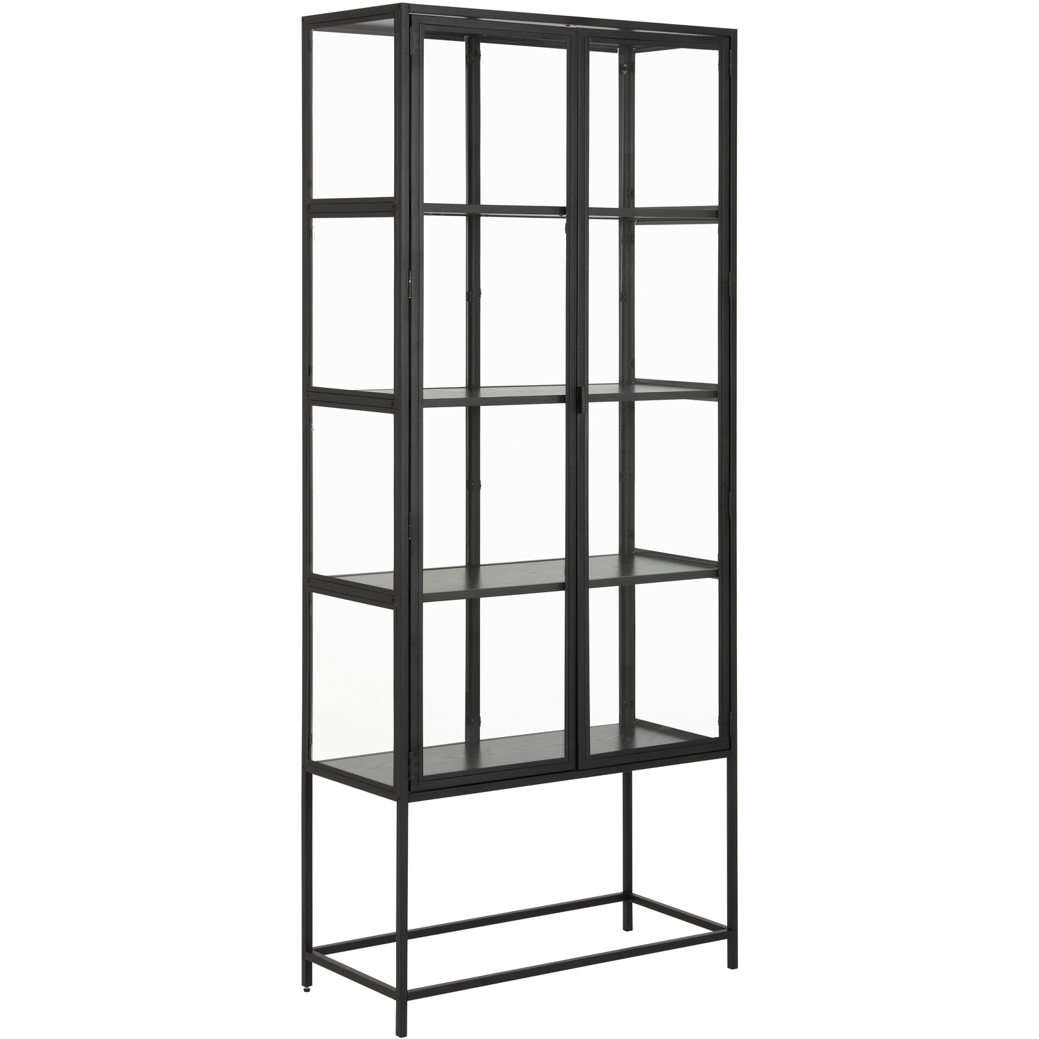 Furniture To Go Black Seaford Tall Metal 2 Door Display Cabinet - 1 - Full Assembly Required - Image 4