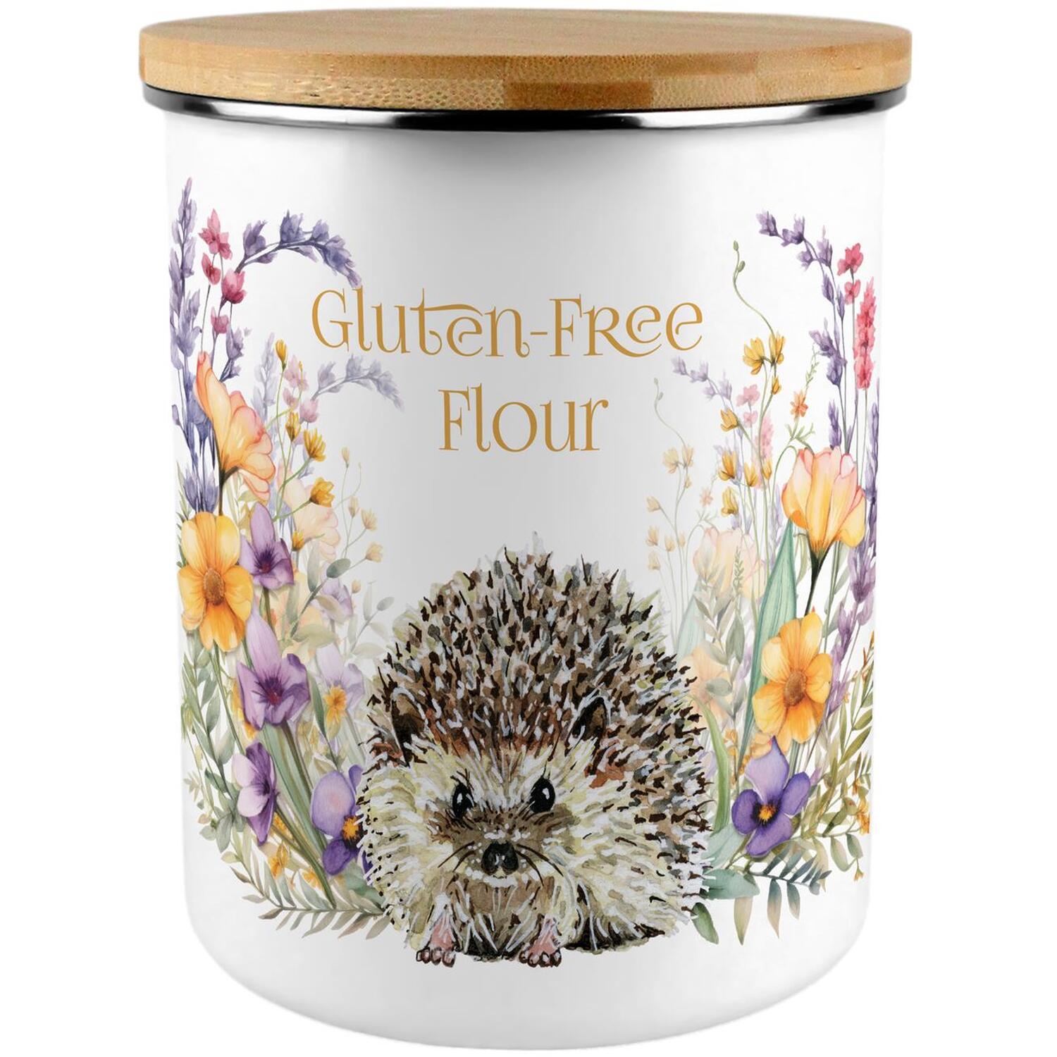Purely Home Floral Hedgehog Extra Large Gluten-Free Flour Canister - Multi
