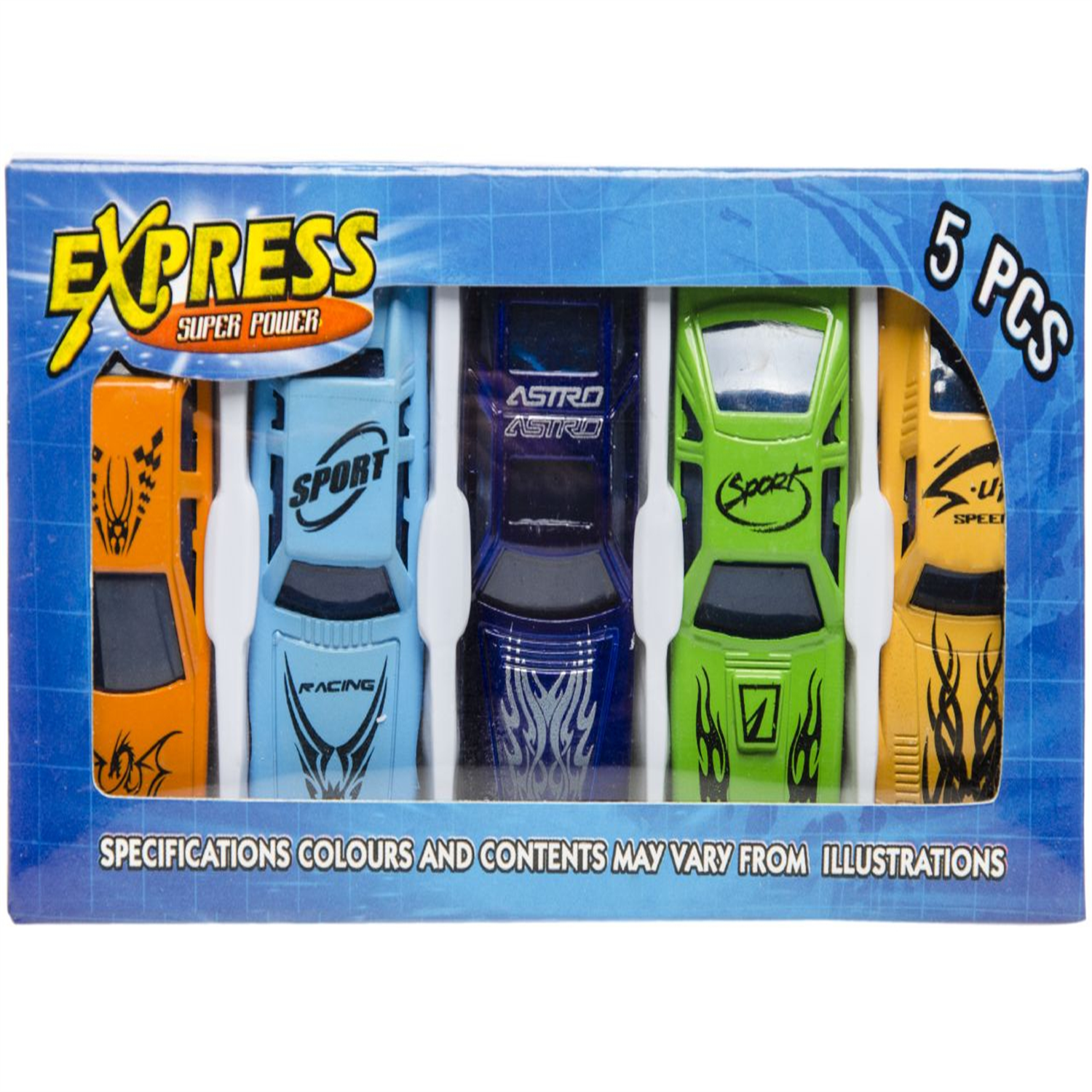 Lg-Imports Box Of 5 Pieces Cars {Dc} - White