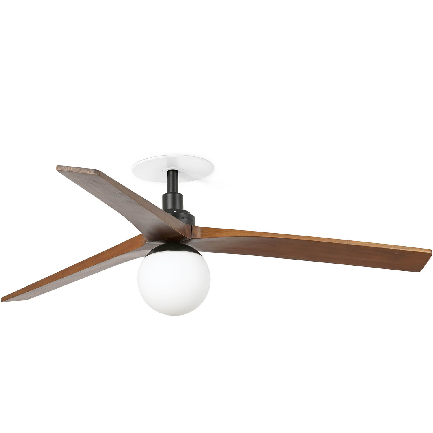 Netlighting Unisex Brown Klim 3 Blade Ceiling Fan Black Walnut Light 1X E27 Smart In Medium - Image 2