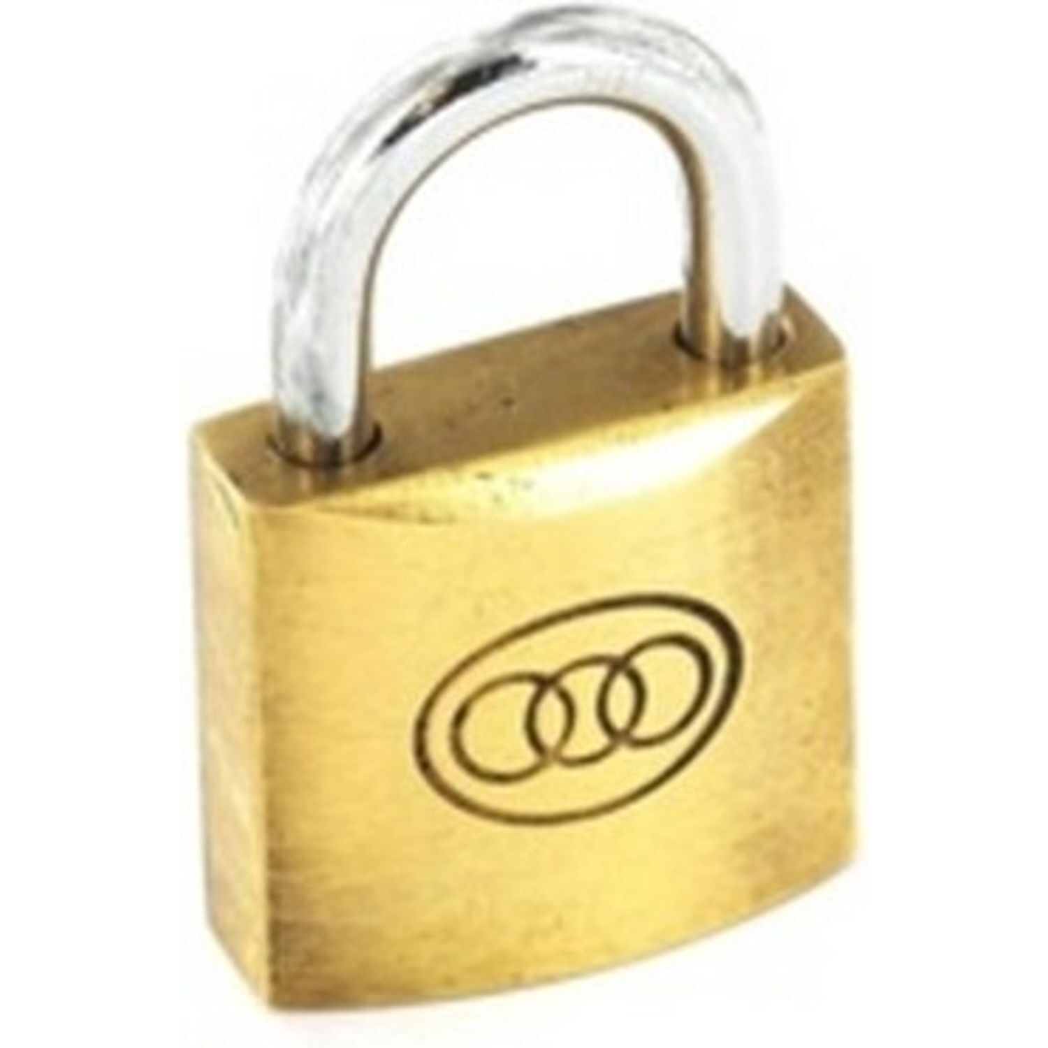 Securit Brass Tricircle Padlock - Gold