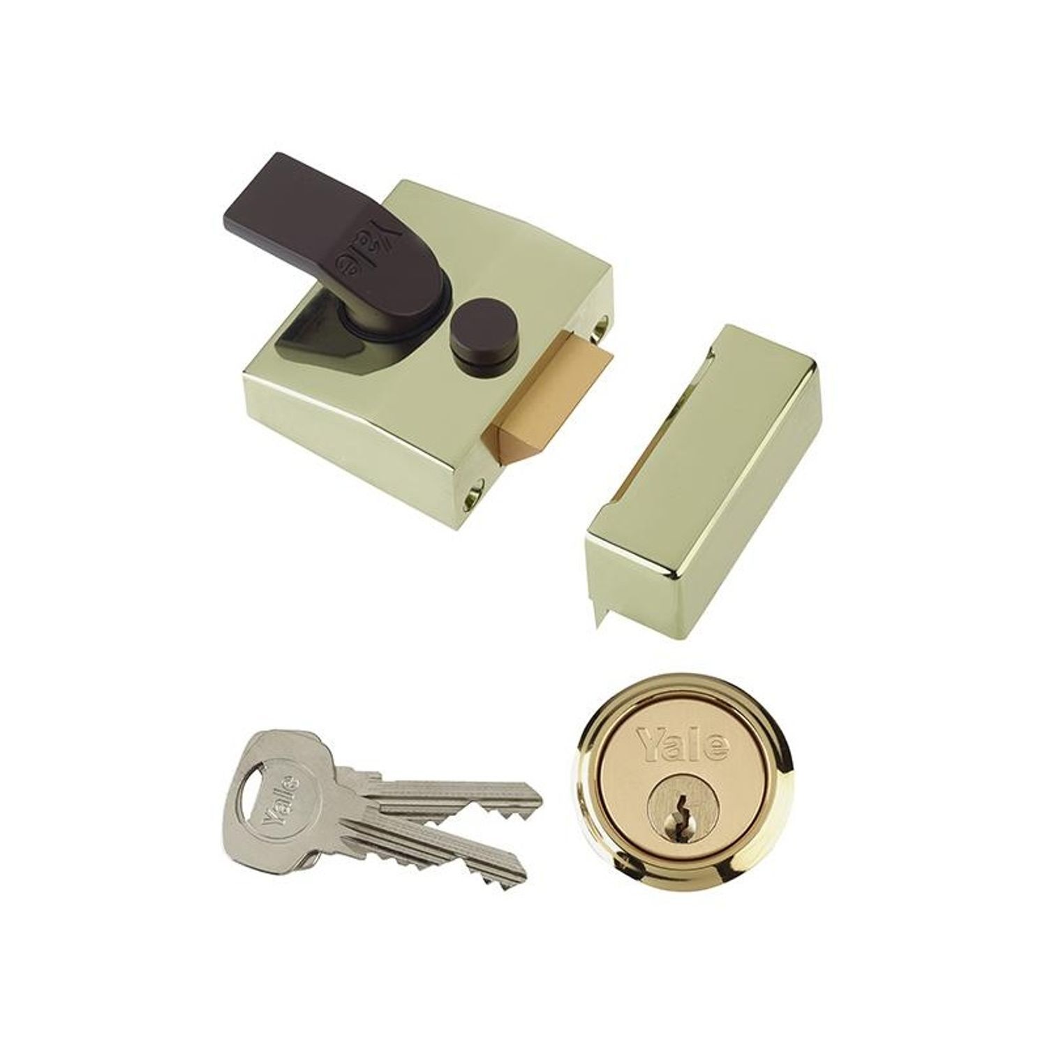 Yale Locks 85 Series Deadlocking Nightlatch D - Brasslux, Chrome Or Dark Metal Grey (Dmg)