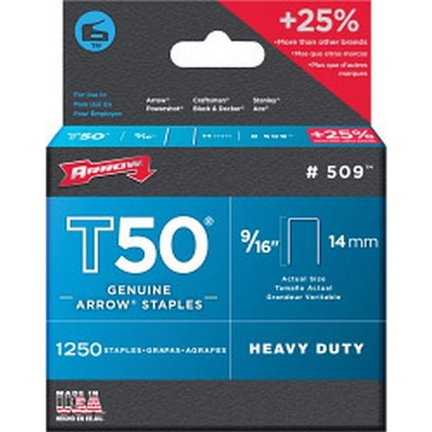 Arrow T50 Staples (Pack Of 1250) A - Silver