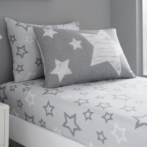 Kids Printed Polycotton Fitted Sheet With Pillowcases - Superstar
