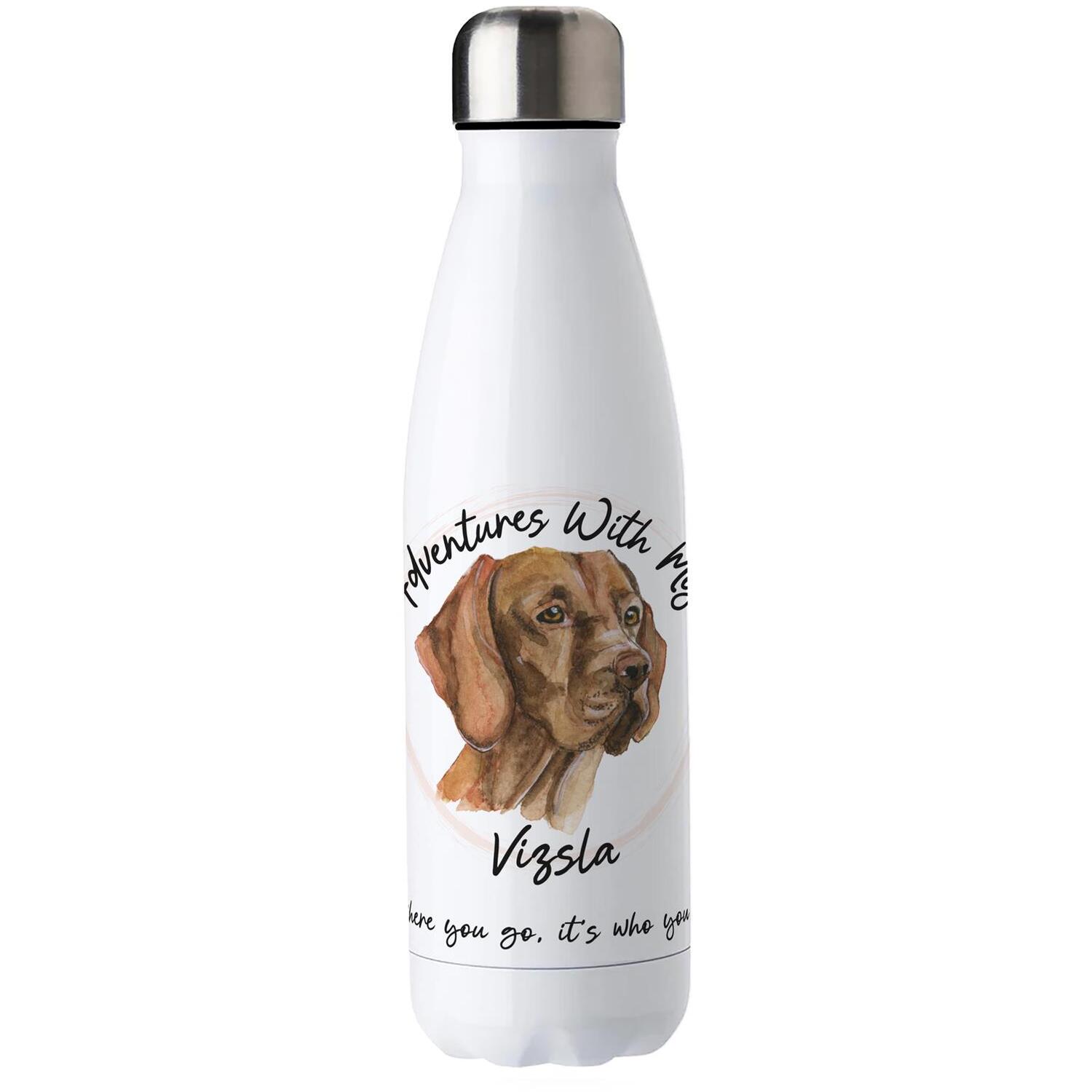 Adventures with My Vizsla Stainless Steel Water Bottle Gifts for Dog Lovers - Image 2