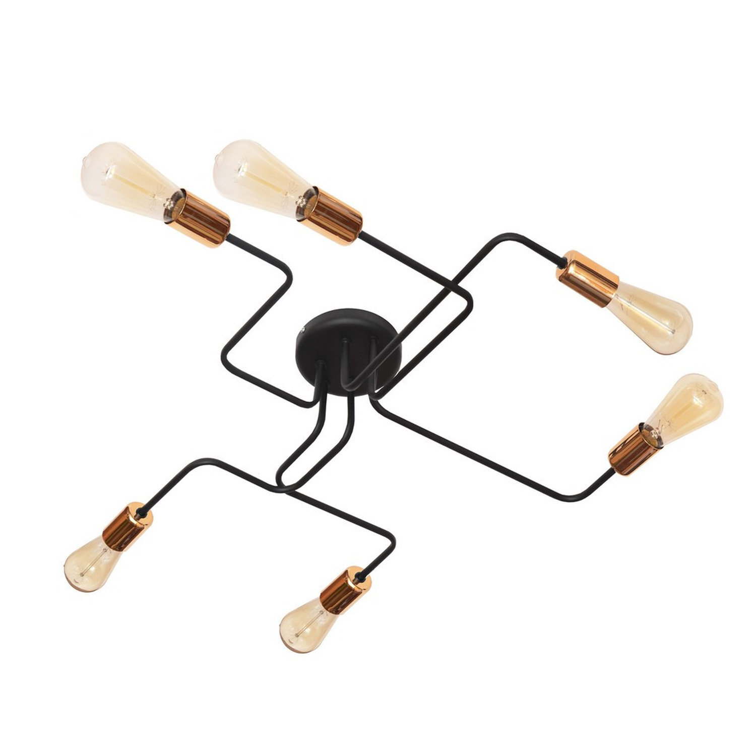 Helam Lighting Tube Ceiling Light Black