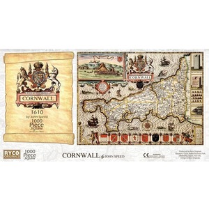 Historical Map of Cornwall 1000 Piece Jigsaw Puzzle