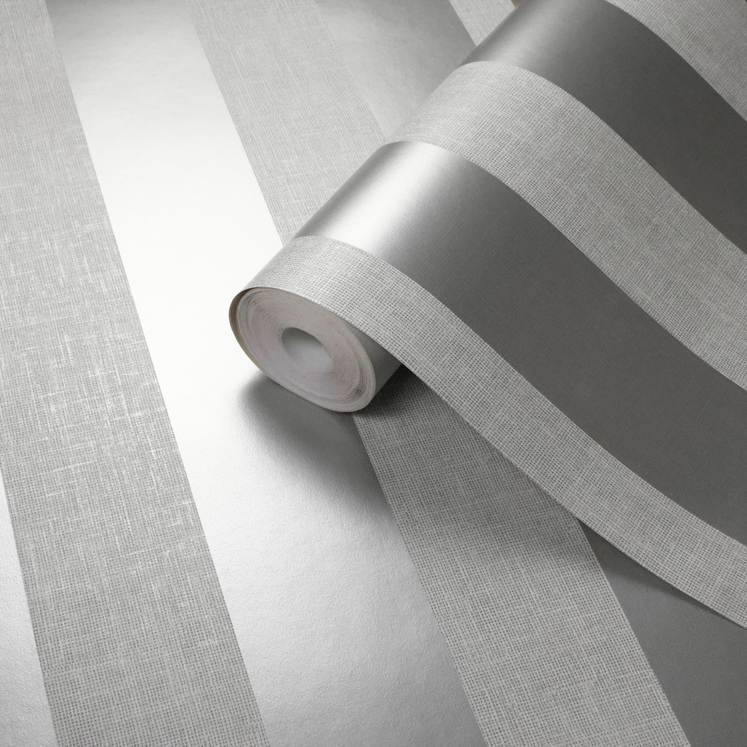 Darcy James Linen Stripe Grey Silver - Grey