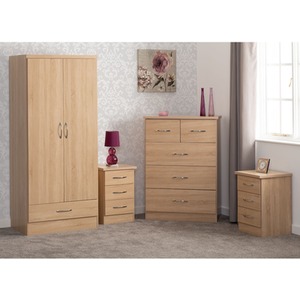 Nevada 2 Door 1 Drawer Wardrobe Bedroom Set