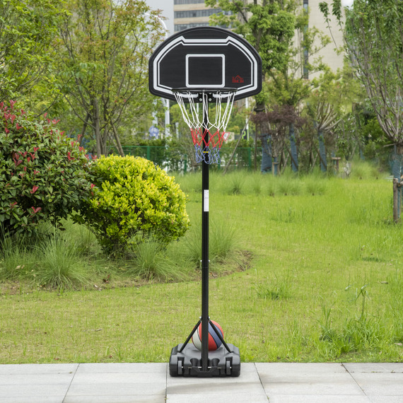 HOMCOM Height Adjustable Basketball Hoop and Stand