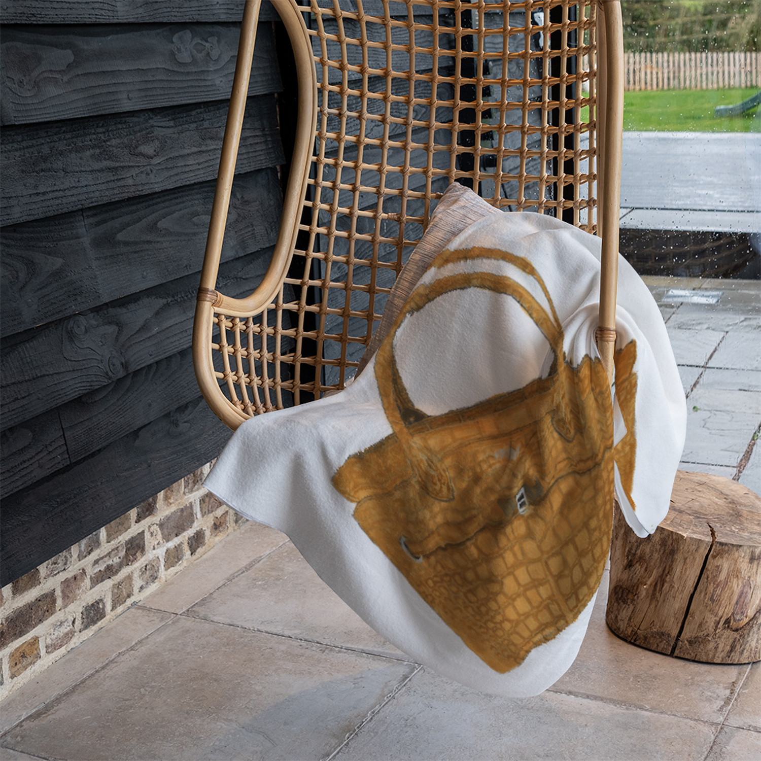 Stylish Brown Bag Blanket - Brown
