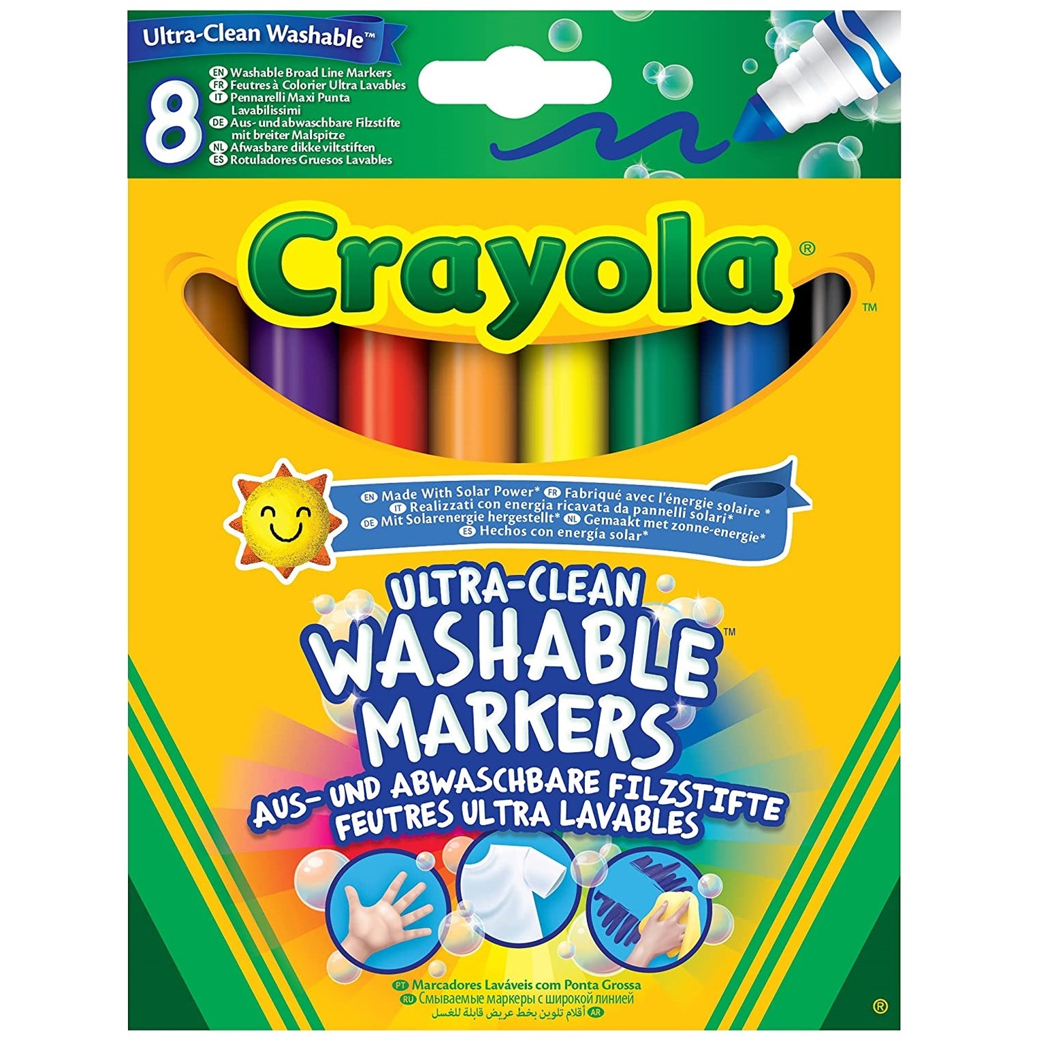 Crayola 8 Count Washable Bright Markers - Red