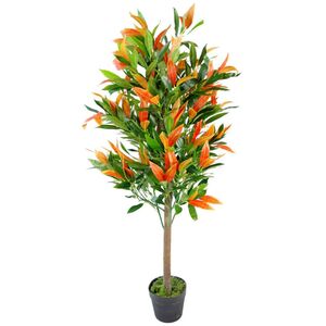 Leaf Realistic Red Robin Artificial Ficus Tree Photinia Red Green