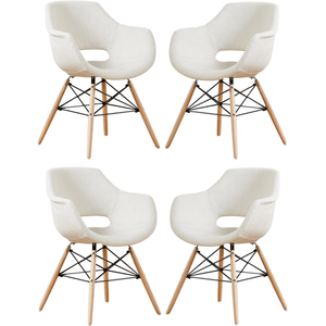 Set of 4 Olivia Fabric Dining Chair Upholstered Dining Room Chairs